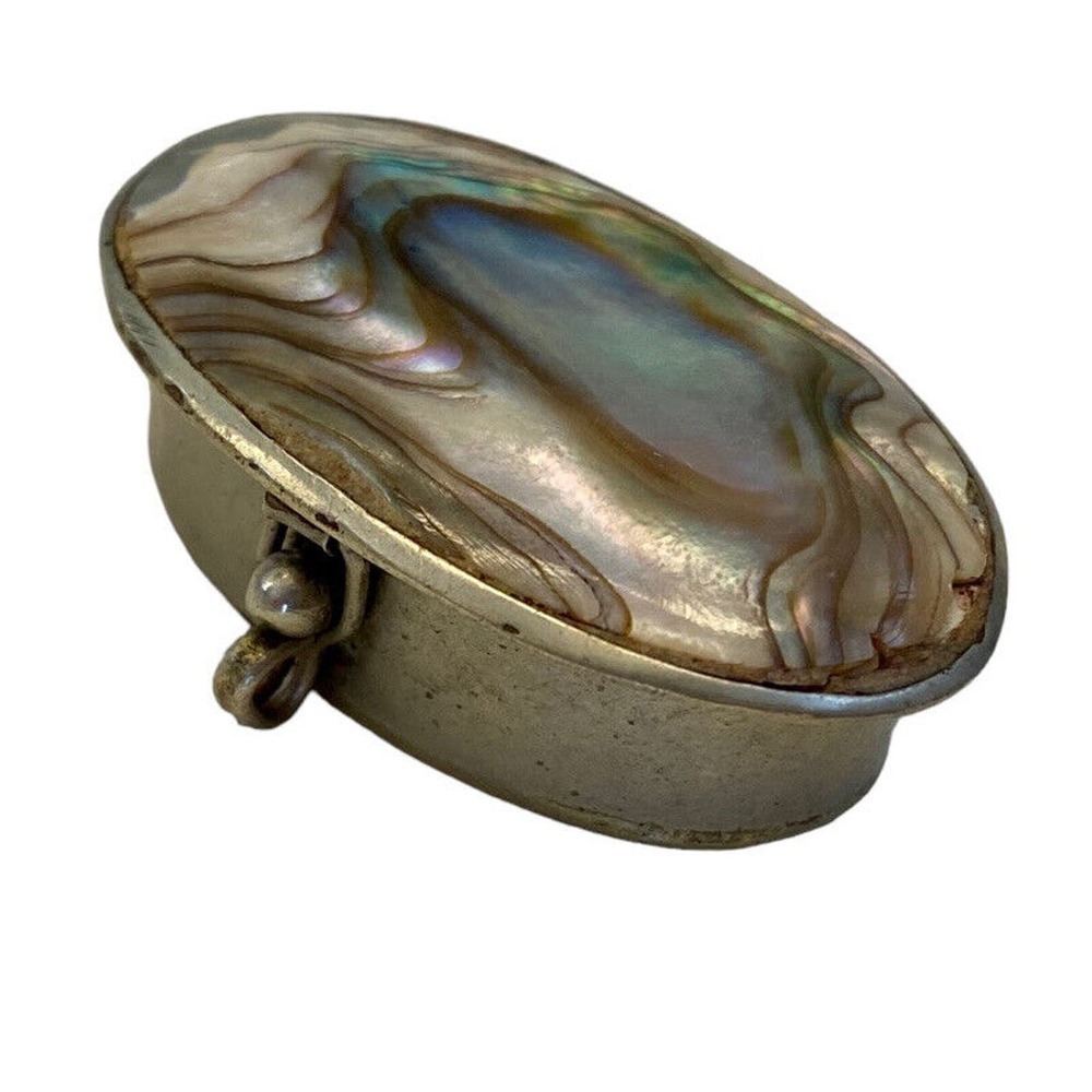 Vintage Antique Flower Rhinestones Opal Christmas Silver Gold 3 Mini Pill Boxes - Picture 13 of 13